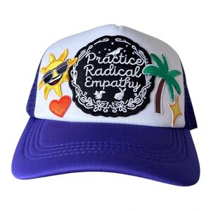 Practice Radical Empathy Patch Trucker Hat - White & Purple